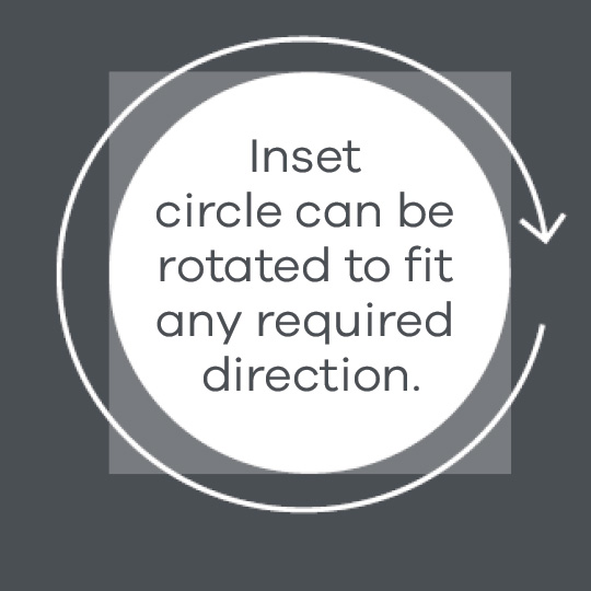 18x18 Directional Rotating Circle Inset